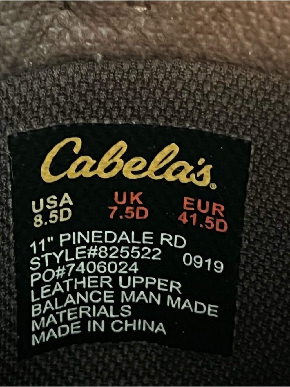 Cabela’s Pinedale Square Toe Western Work Boots Rugged Cowboy Gorpcore 8.5 - Picture 6 of 6